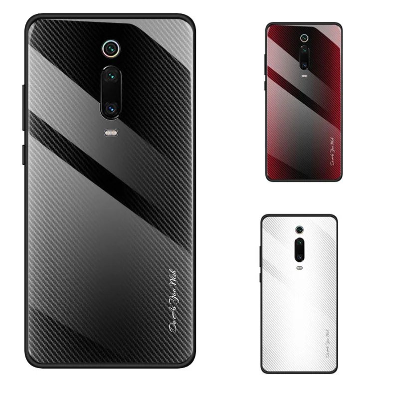Чехол для XiaoMi RedMi K20 силиконовая рамка модная полоса градиент гладкое зеркало