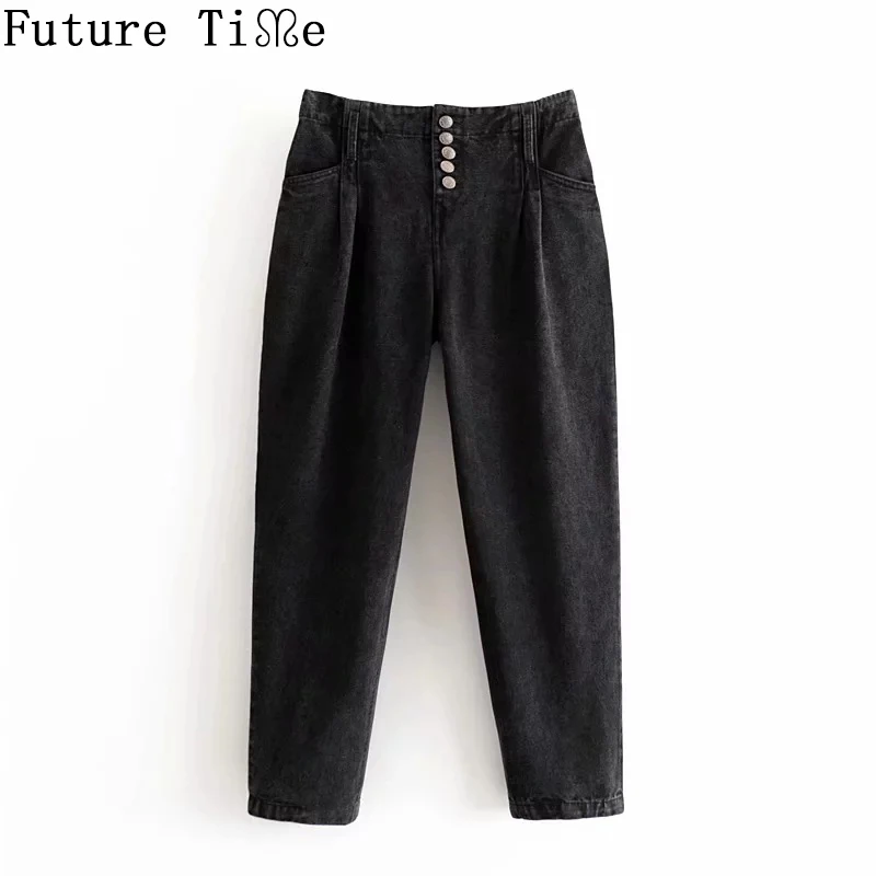 

Future Time 2019 Women Pencil Denim Pants High Waist Jeans Woman Casual Vintage Jeans Boyfriend Jeans Light Streetwear N2049