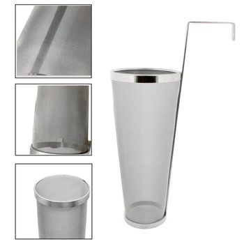 

Fruit Juice Strainer Reusable With Hook Wine Stainless Steel Dry Mesh Brewing Hop Hopper Coffee Beer Filter Pellet Home