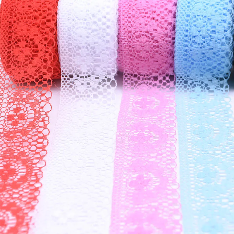 

100% Polyester 10/20M High Quality Lace Ribbon Multicolor Wedding Party Decor Crafts DIY Festive Gift Box Bouquet Wrapper Ribbon