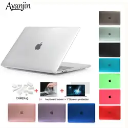 Кристалл \ матовый чехол для Apple Macbook Air Pro retina 11 12 13 15 дюймов сумка для ноутбука, для нового Mac book Air Pro 13,3 чехол A1932 + подарок