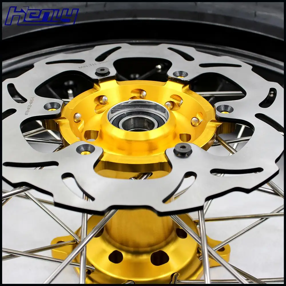 KKE 3 5/4 25 комплект колес Supermoto CST для Suzuki DRZ400SM 2005 2020 передний золотой диск мотокросса