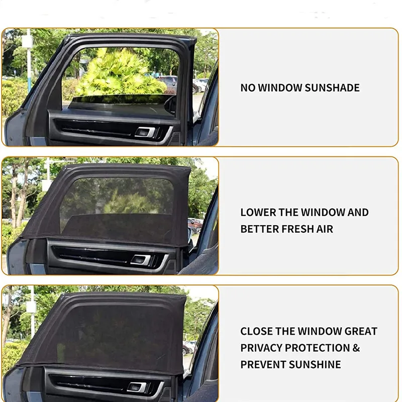 2PCS Auto Fenster Schatten, Auto Zurück Fenster Sonnenschutz, Blendung, und  Privatsphäre Schutz für Kleinkind Kinder Baby Erwachsene Design