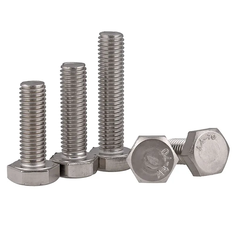 External Hex Hexagon Head Screws With Full Thread A4 Stainless Steel