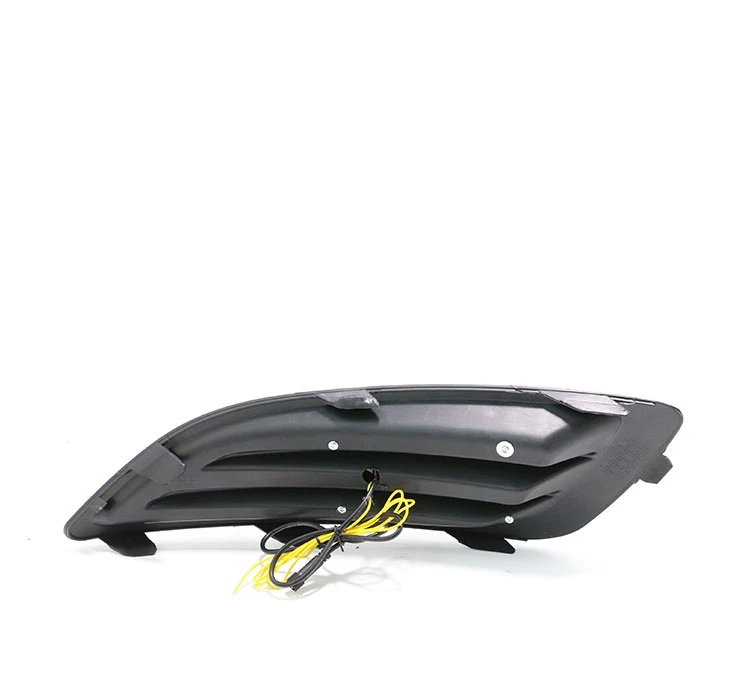 EOsuns led drl дневные ходовые огни для Ford Fiesta 2013- с динамическим движущимся желтым поворотным сигналом и синим ночным светом