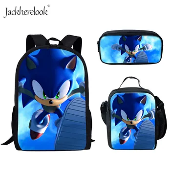 

Jackherelook Sonic the Hedgehog printing 3PCS Backpacks For Students School Teenagers Girls Schoolbags Children Bookbag Boys Bag