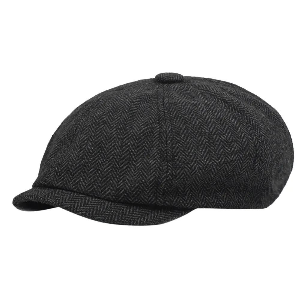 painter beret hat Peaky Blinders Men Berets Hat Autumn New Vintage Herringbone Octagon Cap Women'S Casual Pumpkin Hat Gatsby Flat Beret Hats 1129 male beret