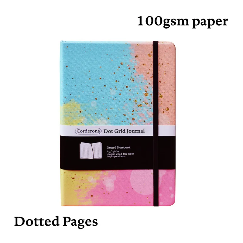 

Love Bubble Bullet Journal Grid Hard Cover A5 Notebook Elastic Band Travel Dotted Bujo Planner Diary