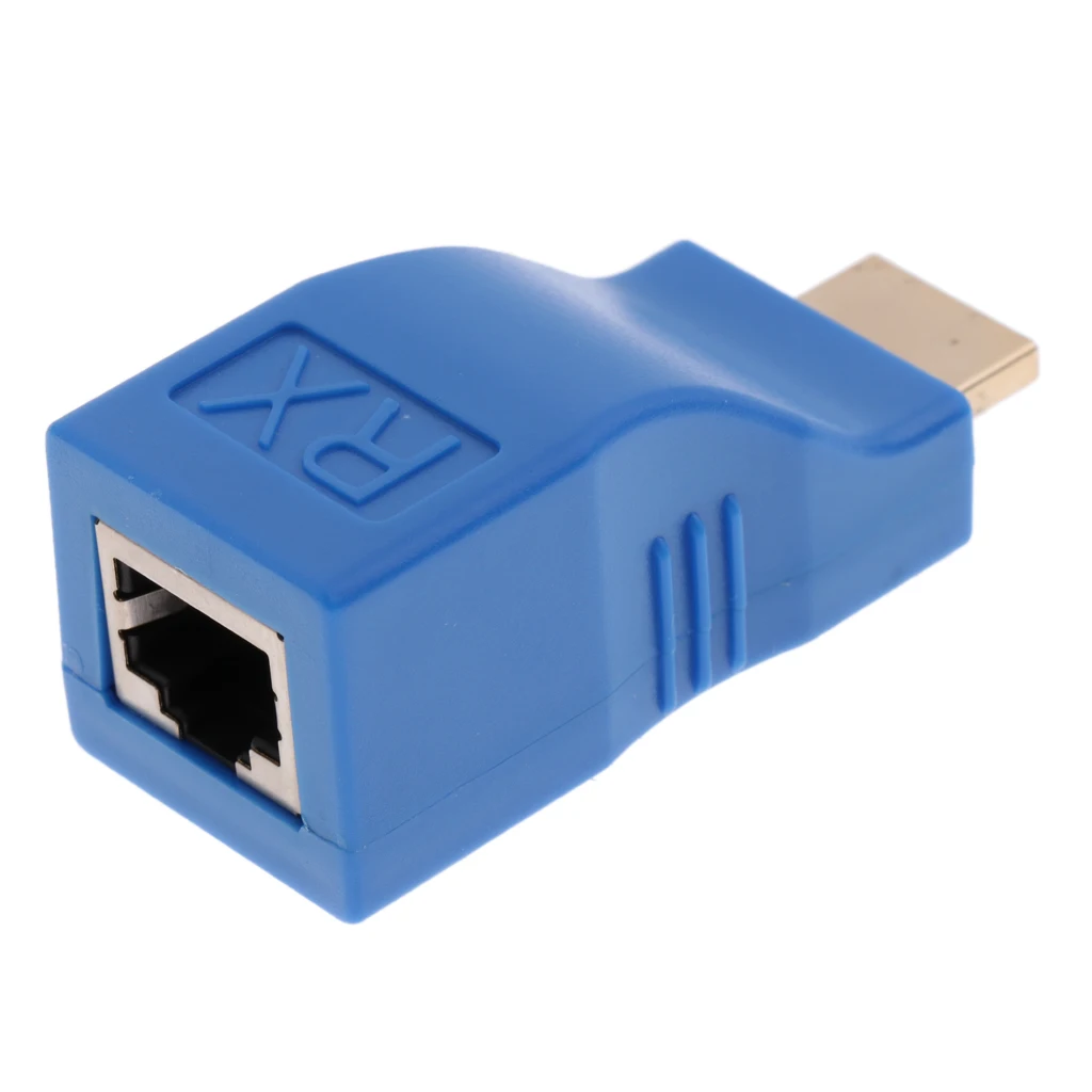 4 шт. HDMI удлинитель, 30 м HDMI к RJ45 сетевой кабель конвертер адаптер, передатчик и приемник Поддержка 1080P для HDTV