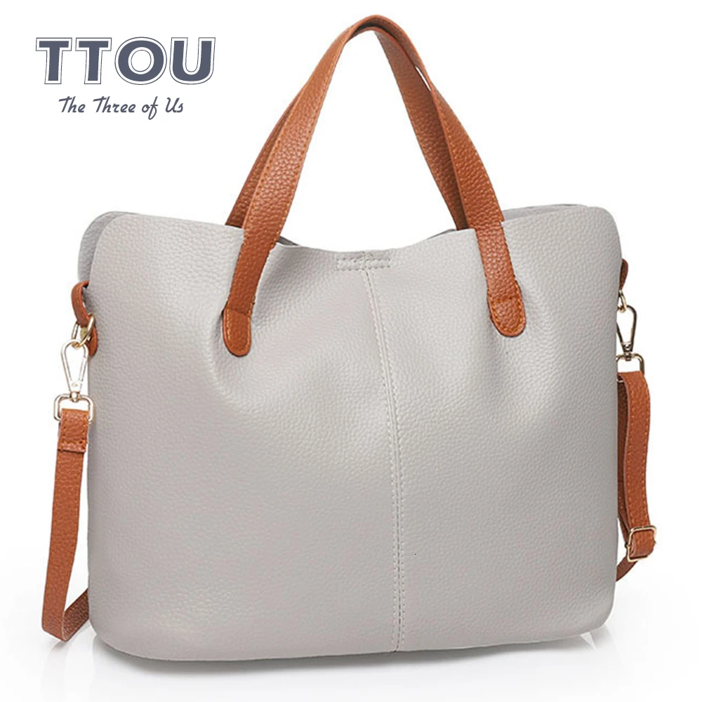 

TTOU Fashion Women Solid Handbag Leather Messenger Cross Body Bags Female Shoulder Bags Female Leather Handbags Tote Brand New