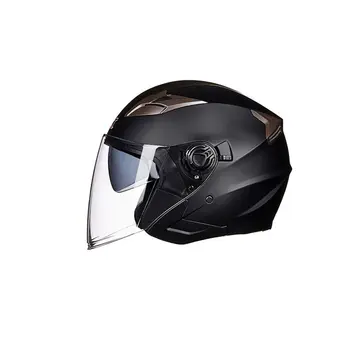 

Motorcycle Open Face Helmet Motorbike Moped Jet Bobber Pilot Crash Chopper 3/4 Half Helmet with Sun Visor for Adult Men Women