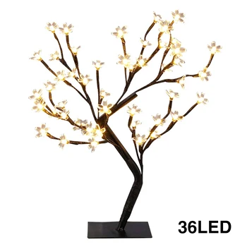 

Party Bonsai Bedroom Home Decor Centerpieces LED Tree Light Artificial Flowers Bar Table Top Night Lamp Adjustable Branch PVC