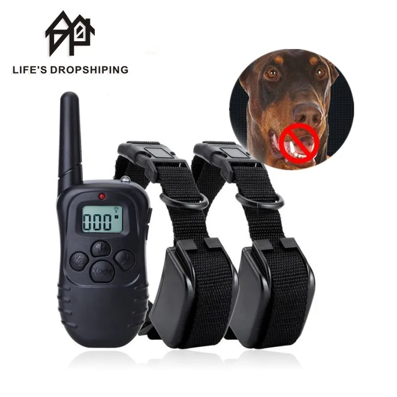 300m Electric Dog Training Collar LCD Remote Waterproof Pet Remote Control with for All Size Shock Vibration Sound Pet Collar|Training Collars| - AliExpress