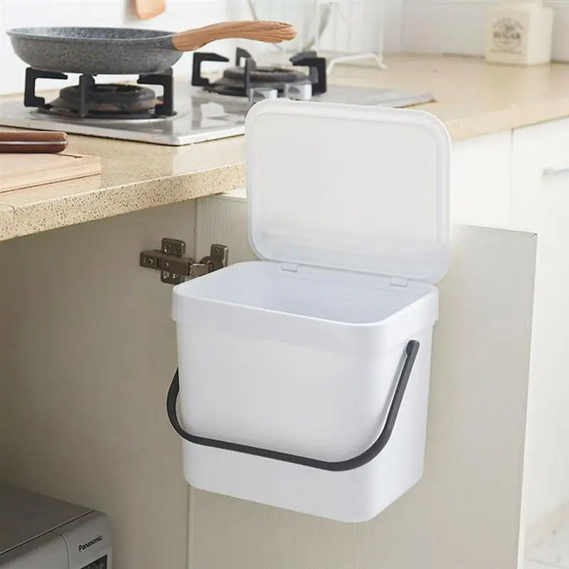 

7L Bathroom Wall Mounted Trash Can Kitchen Waste Bin Living Room Dustbin Toilet Trash Cans Bedroom Garbage Bucket Nordic Style