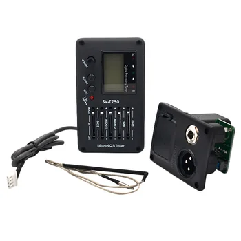

TOP!-SV-T750 5 Band EQ Equalizer With Tuner Guitar Pickup Acoustic Guitar Bass EQ Preamp With Digital Proceeding Tuner
