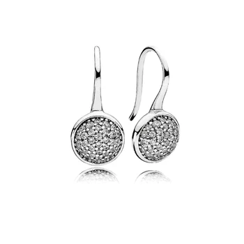 

Free Shipping Real 925 Sterling Silver Earring Dazzling Droplets Stud Earrings For Women Wedding Party Gift Fashion Jewelry