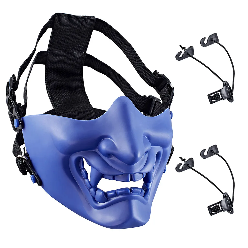 

Halloween Color half face protection Airsoft Riding Vampire long teeth Paintball Half Face Protect Airsoft Helmet for Cosplay