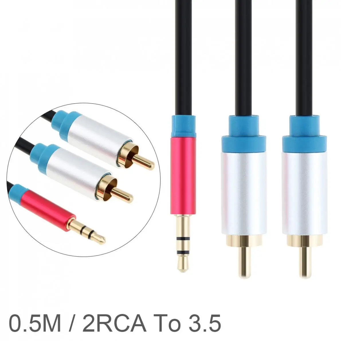 DiGiYes 0 5 м RCA кабель Hi Fi стерео 2RCA до 3 мм аудиокабель AUX Jack Y сплиттер