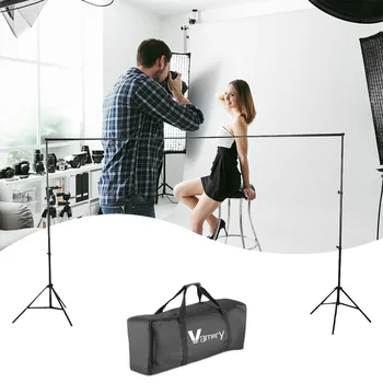 

Kshioe 2*3M Photo Background Backdrop Support System Kit for Photo Studio Background Stand Photo backdrops with Fish Mouth Clips