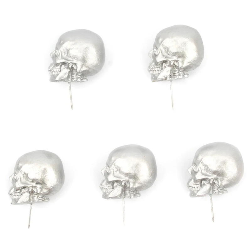 

5pcs/box Resin Skull Thumbtack Drawing Pins Pushpin Board Photo Wall Map Markers