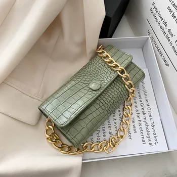 

Luxury Handbag Chains Fashion Women Bags Crocodile Vintage Leather Shoulder Bags Famous Brand Designer Bags Evening Clutch Bags