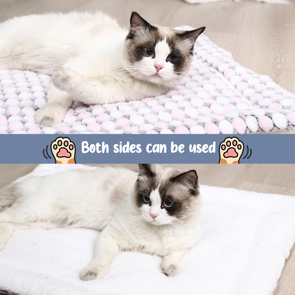 Dog Mat Cat Blanket Bed Soft Plush Pet Pad Blanket For Small Medium Dogs Cat Cushion Bed Winter Warm Sleeping Mat Pet Supplies