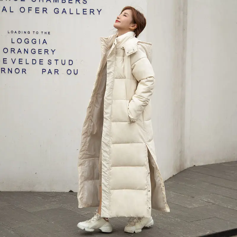 Down jacket women long section 2021 new down ins winter loose student wild cotton European and American trend | Женская одежда