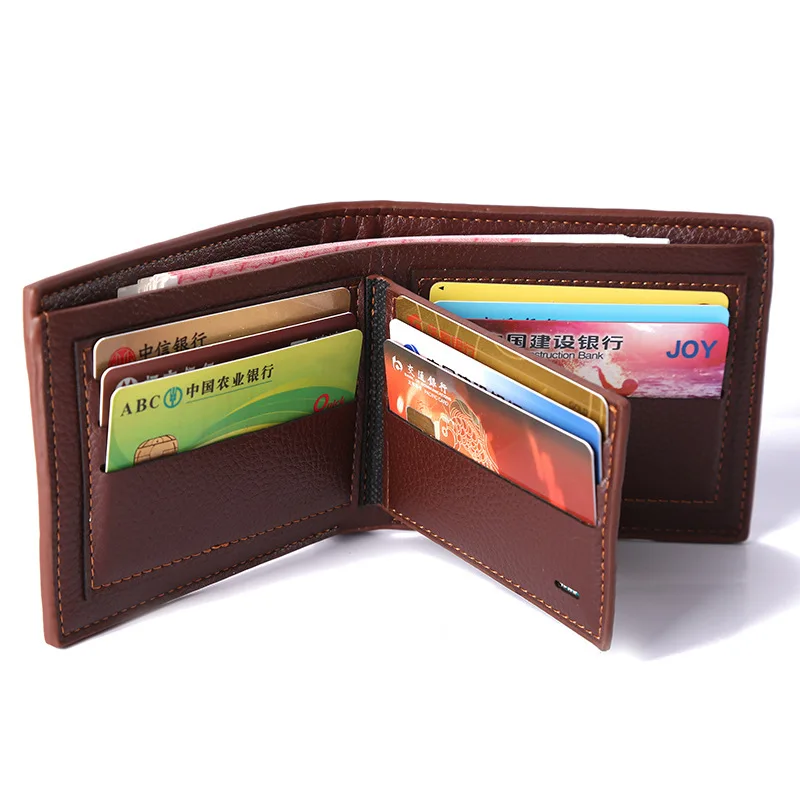 

New Style MEN'S Wallet Short Korean-style Business Card Bit More Wallet Bank Card Clamp Purse