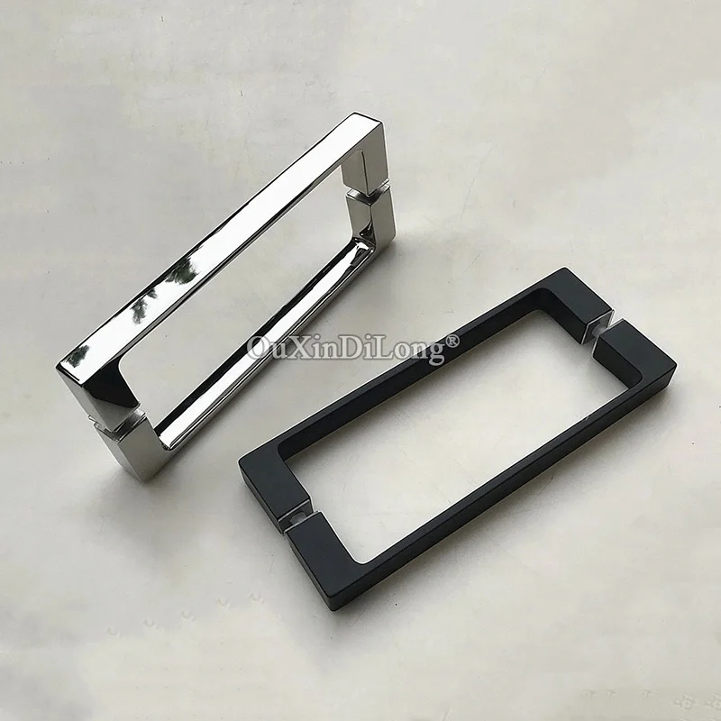 

Brand New 2Pairs Stainless Steel Frameless Shower room Sliding Door Handles Glass Door Push/Pull Handles Polished Chrome/Black
