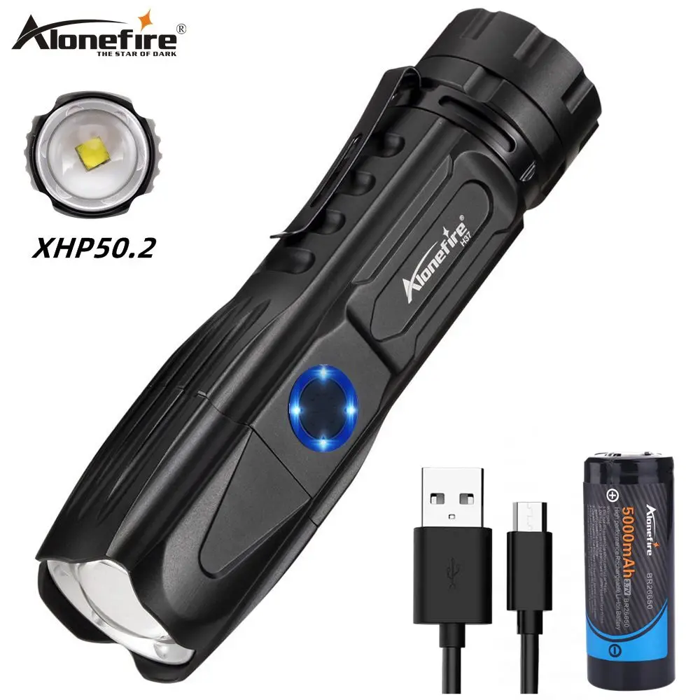 Alonefire H37 яркий xhp50.2 высокомощный перезаряжаемый светодиодный фонарь тактический