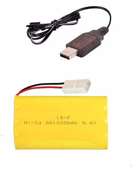 Navy Blue Модель H) Ni-CD 9,6 в 1000 мАч батарея+ USB зарядное устройство для Rc игрушки автомобиль Танк Поезд Робот Лодка пистолет AA 9,6 в перезаряжаемый аккумулятор - Цвет: Navy Blue