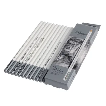 

12pcs White Fine Art Drawing Non-toxic Base Pastel Pencils Set For Artist Sketch