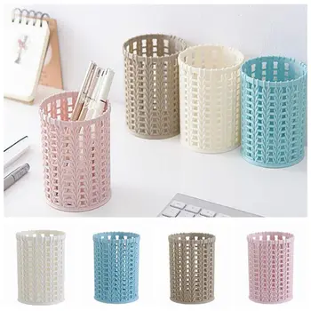 

Pen Holder Plastic Compact Basket For Student Kitchen Bathroom Office Desktop Organizer Holder Pen Pencil Storage Basket Holder