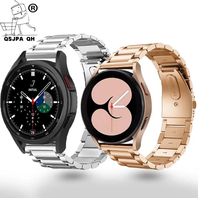 

Ремешок из нержавеющей стали для Samsung Galaxy Watch 4 Classic 42/46 мм, браслет для смарт-часов Samsung Galaxy Active2 40/44 мм