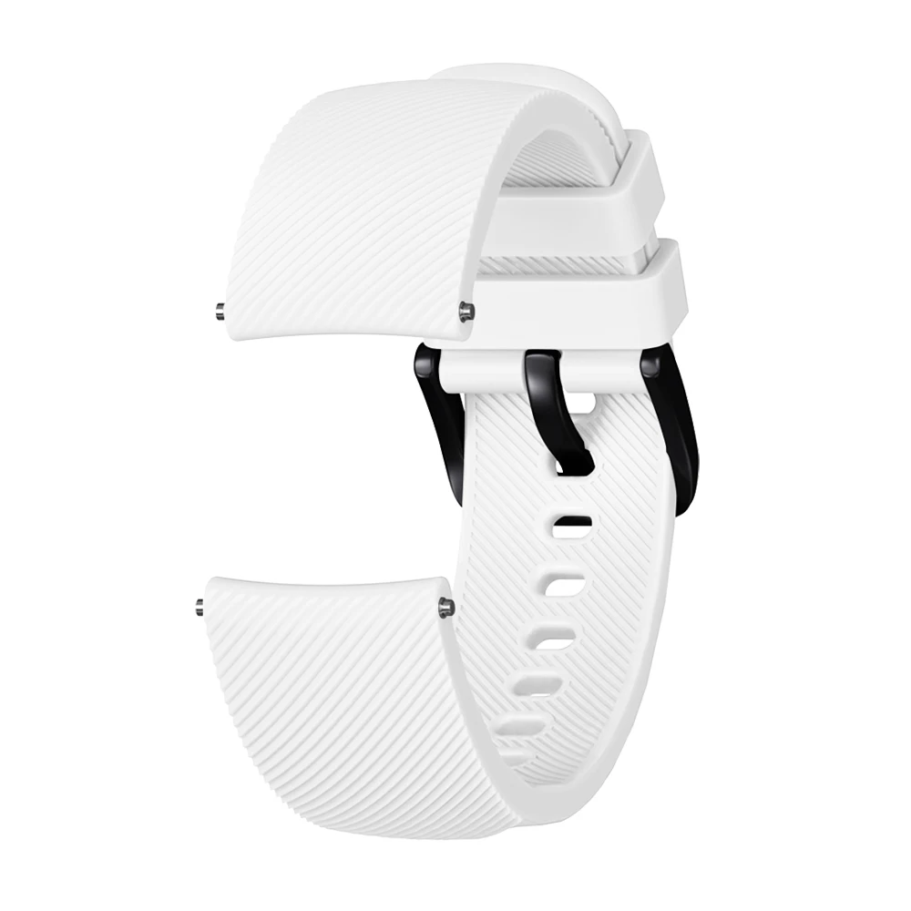 White Силиконовый ремешок для Amazfit Bip Замена для Xiaomi Huami Amazfit браслет для Huami Amazfit Bip бит ремешок 20 мм - Цвет: White