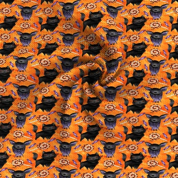 

50*140cm Patchwork Printed Halloween Bullet Textured Liverpool Fabric for Tissue Kids Home Textile for Sewing Doll Crafts,c11747