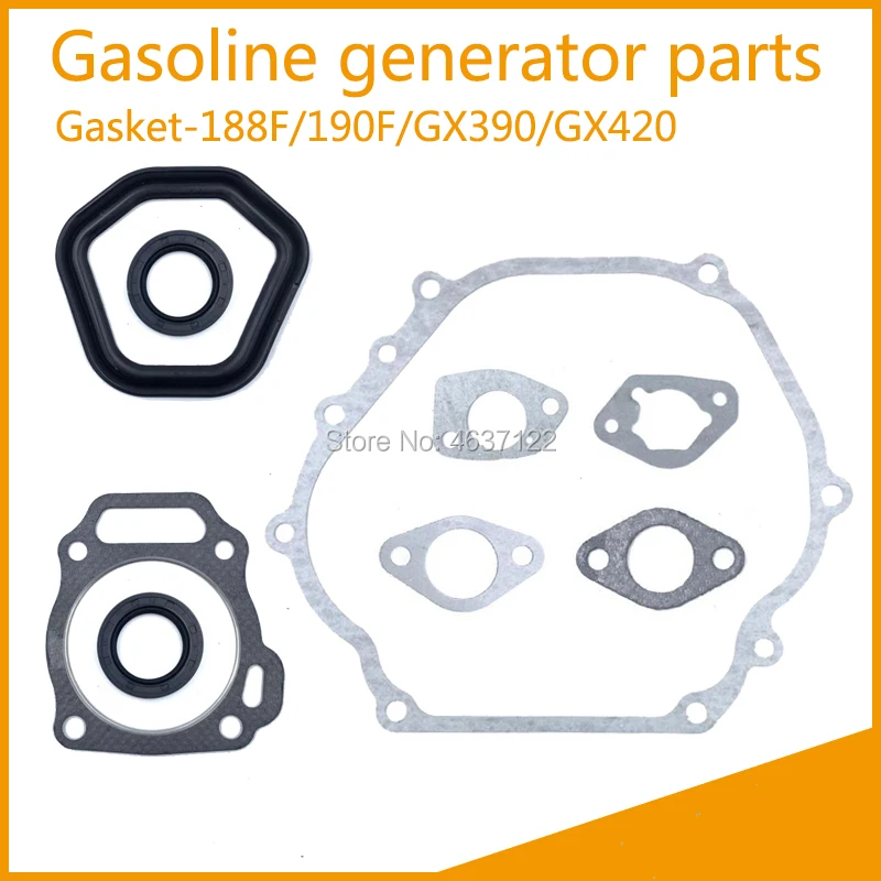 

Gasket Kit For HONDA GX390 GX420 188F 190F 5KW Gasoline Generator Trimmer Engine Gasket With Oil Seal