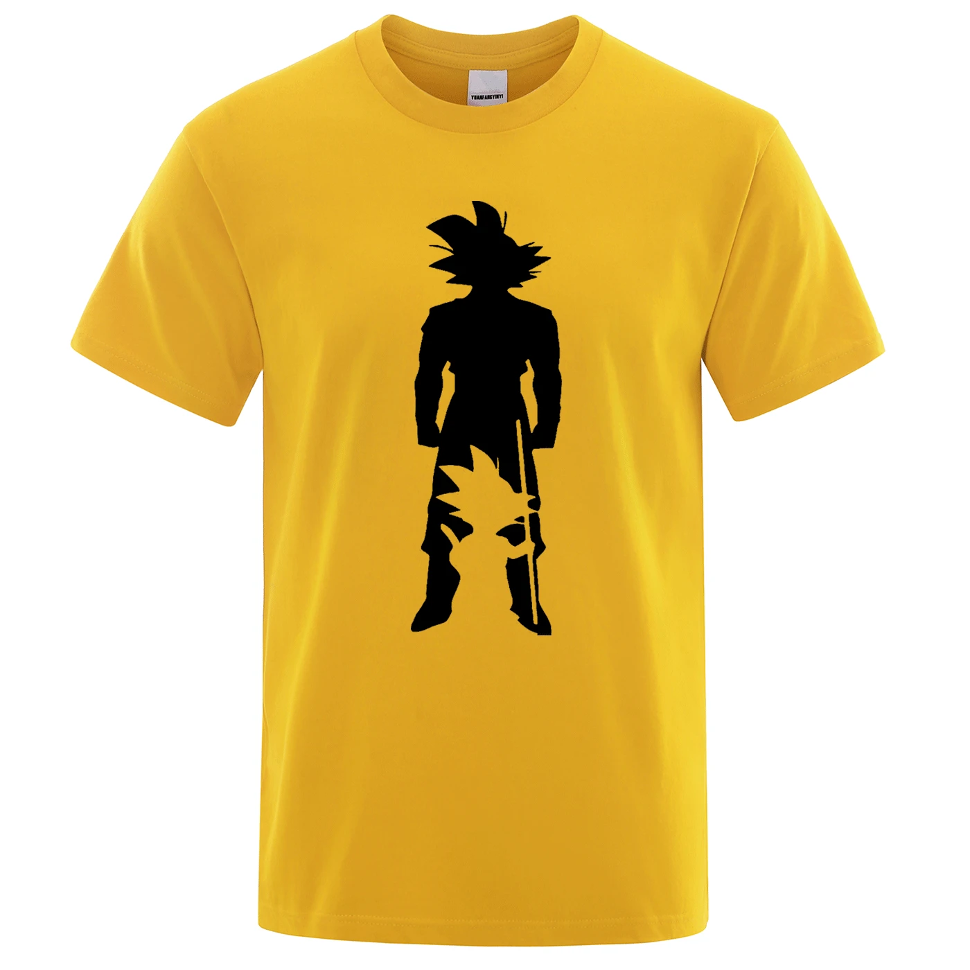 Летние новые футболки Dragon Ball Z, Мужская футболка с принтом из мультфильма, футболка «Goku», уличная одежда, высокое качество, хлопковые топы, мужские футболки - Цвет: yellow 1