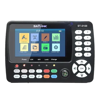 

Original SATLINK ST-5150 DVB-S2/T2/C COMBO HD Satellite Finder Meter H.265 HEVC MPEG-4 Supports QPSK 8PSK 16APSK 4.3 Inch TFT