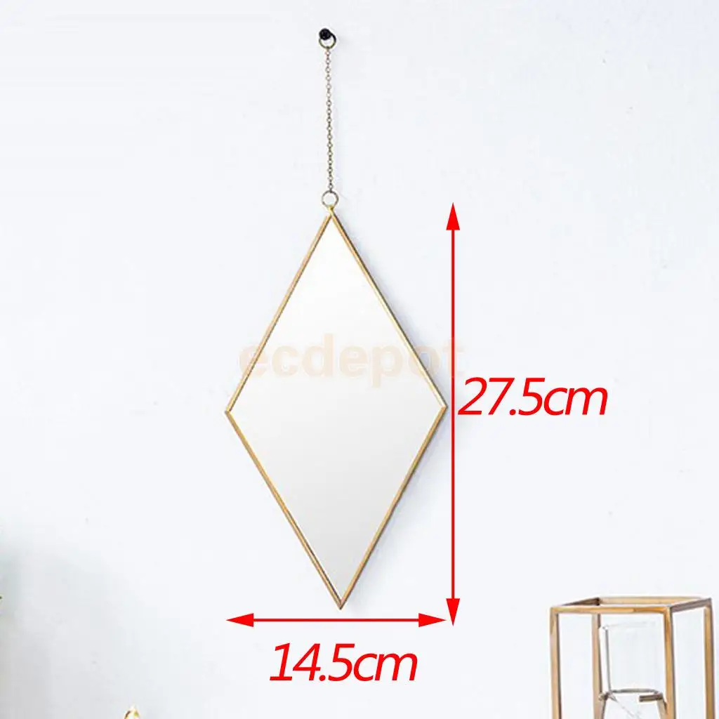 Glass Glamour Dressing Table Vanity Make Up Mirror Bathroom Wall Hangings, with Hanging Strap, Girls Gift