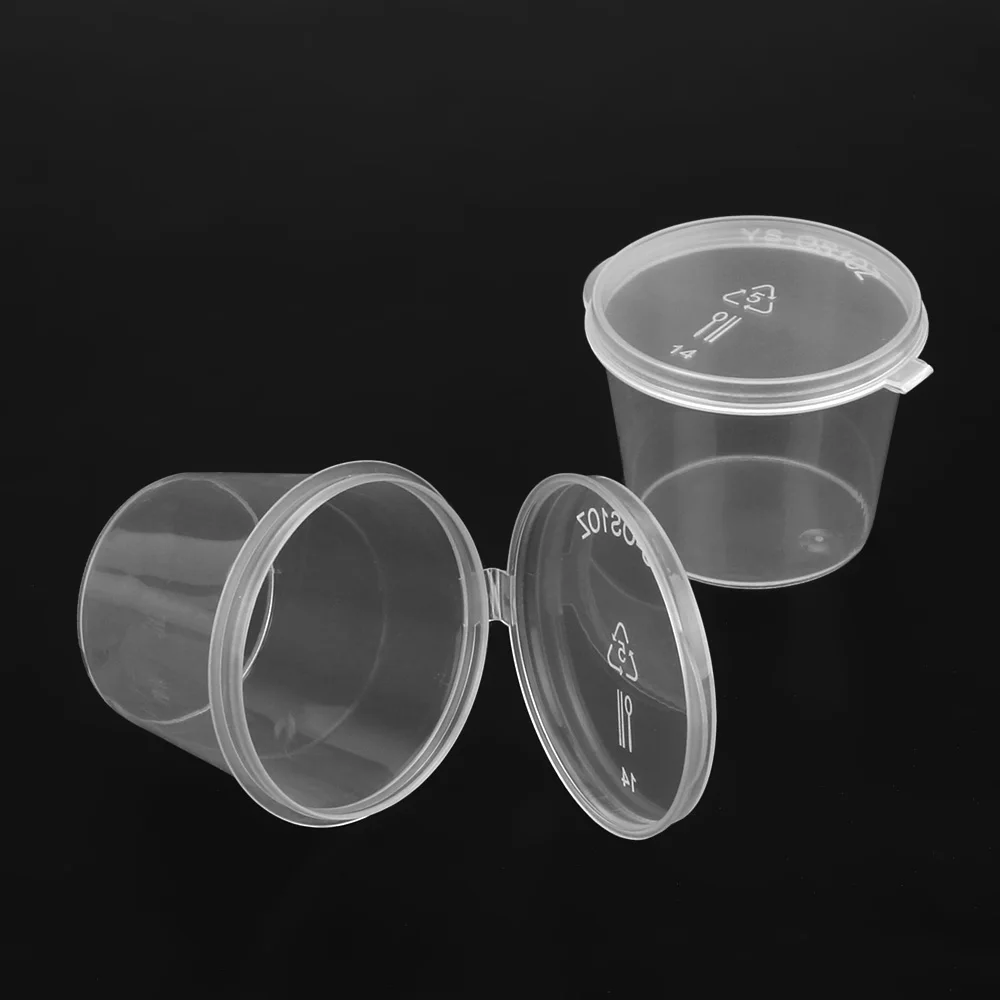 Food Storage Container 100Pcs Chutney Chili Sauce Cups Small Sauce Box Plastic Clear With Lids Kitchen Organizer Disposable Pot kitchen storage box rice storage box food storage pots food storage container food storage can seasoning storage container pickle storage container food storage box storage box