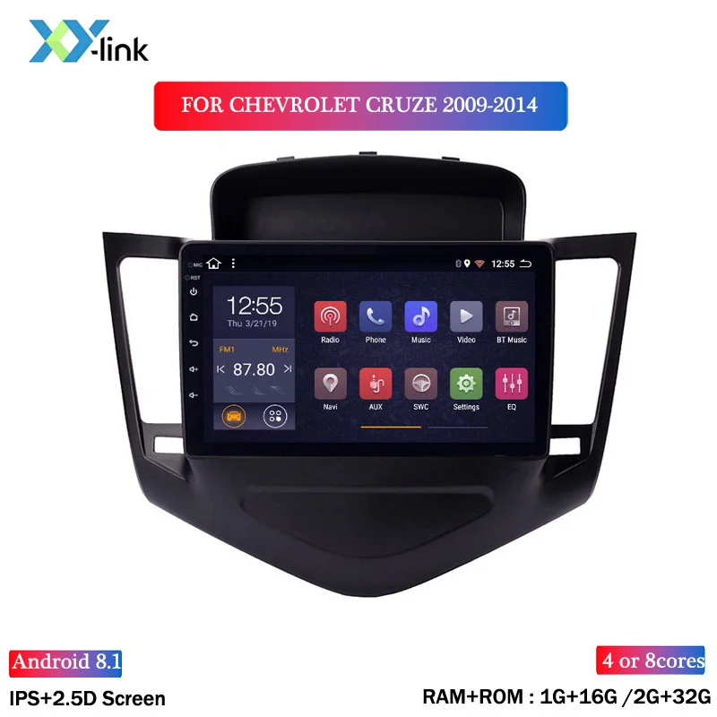 Автомагнитола 9 дюймов Android 8 1 DVD мультимедийный плеер для Chevrolet CRUZE 2009-2014