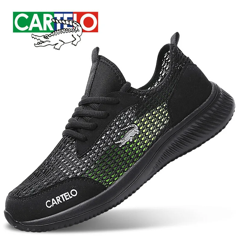 

CARTELO Men Casual Shoes Sneakers Fashion Light Breathable Summer Sandals Outdoor Beach Vacation Mesh Shoes Zapatos