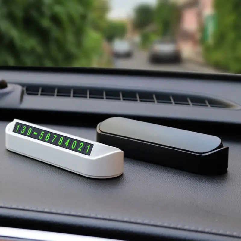 

Temporary Car Parking Card with Hidden Number Plate Sticker for Car Car-styling X7JF