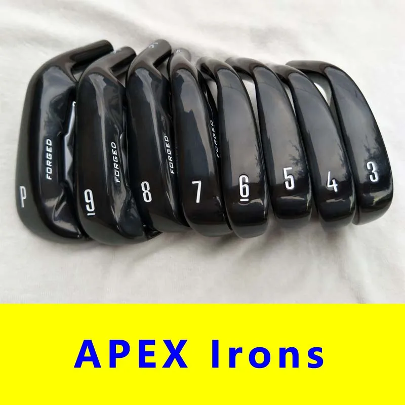 APEX черные кованые Гольф железные клюшки для гольфа набор железа 3-9P 8 шт. сталь графит черный Вал Драйвер фарватера Гибридный Клин клюшки