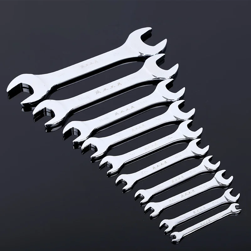 

Manufacturers Supply Metric Mirror Polishing Open-end Wrench Mirror Fork Wrench Double Headed Wrench Multi-Specification Stay Wr