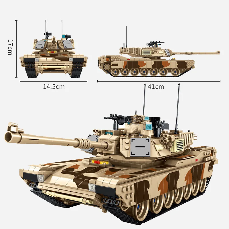 Военная серия мировая война американский M1A2 основной боевой танк оружие DIY