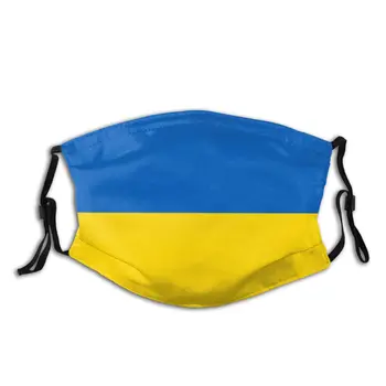 

Flag Of Ukraine Unisex Non-Disposable Face Mask with filter Anti Haze Dust Mask Protection Mask Respirator Mouth Muffle