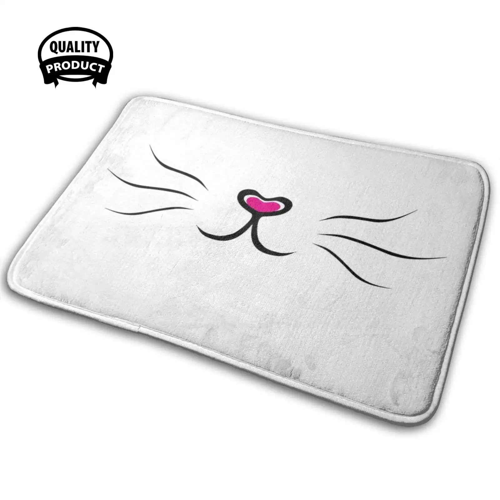 Cat'S Mouth Soft Interessante Room Goods Tappeto Tappeto Gatti Bocca Gatti Bocca Noire Skeis Blue Hope Violet Girly Trendy Boy