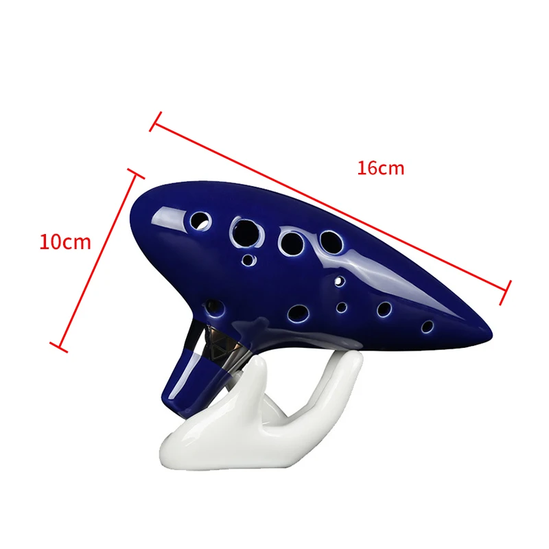 12 отверстий окарина керамический альт C окарина флейта Начинающий музыкальный инструмент синий Вдохновленный Zelda Легенда время музыкальный инструмент